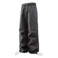thumbnail image 1 of Ceisia Men's Windproof Wide-Leg Casual Pants Elastic Waist Drawstring Tapered Trousers Gifts, 1 of 7