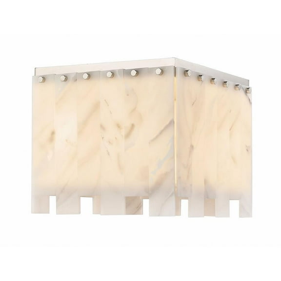 4 Light Flush Mount-11 inches Tall and 13.25 inches Wide-Polished Nickel Finish Bailey Street Home 372-Bel-4961876