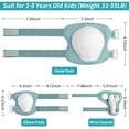 thumbnail image 2 of Kids Protective Gear for 3-8 Years Toddlers, Knee Elbow Pads with Wrist 3 in 1 Sports Gear Set for Bike, Cycling, Skateboard, Light Blue, 2 of 9