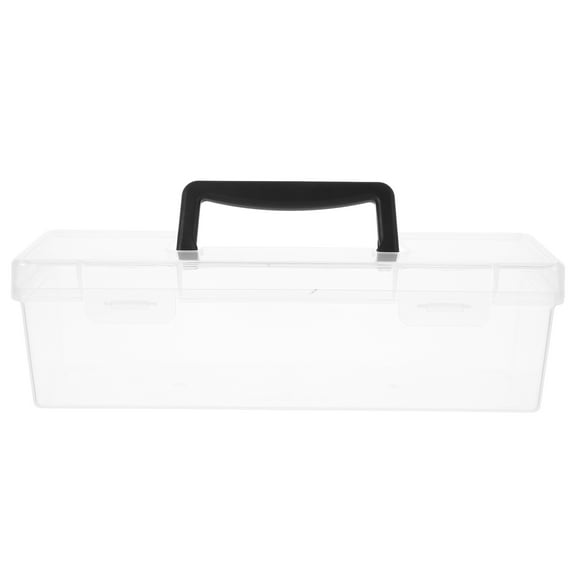 Small Parts Organizer Case with Transparent Lid Portable Tool Box for Nuts and Bolts Mini Tool Box for Crafts and Stationery Storage Plastic Washi Tape Organizer 30.00X9.70X8.60cm