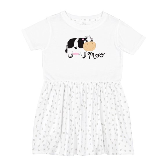 Inktastic Moo Says the Cow Girls Toddler Dress