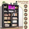thumbnail image 5 of 13 Drawer Dresser for Bedrom,Tall Black Chest of Drawers for Bedroom with Led Light and 4 Charging Ports,Hallway, Closet, Entryway,11.8" D x 35.4" W x 47.3" H, 5 of 18