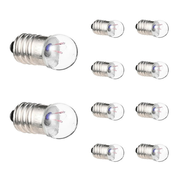 LIOOBO Little Light Bulbs Light Bulb Glass Silver for Students 10pcs 0.9in