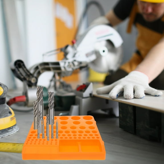 FONDOTIN Drill Bit Holder Drill Bit Storage Box Rectangular Shape for Professionals 1Pcs