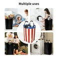thumbnail image 5 of Disketp America Flags2 Square Laundry Bag Large Collapsible Dirty Clothes Bags With Handles Waterproof Essentials Storage For College Dorm, Family, 5 of 5