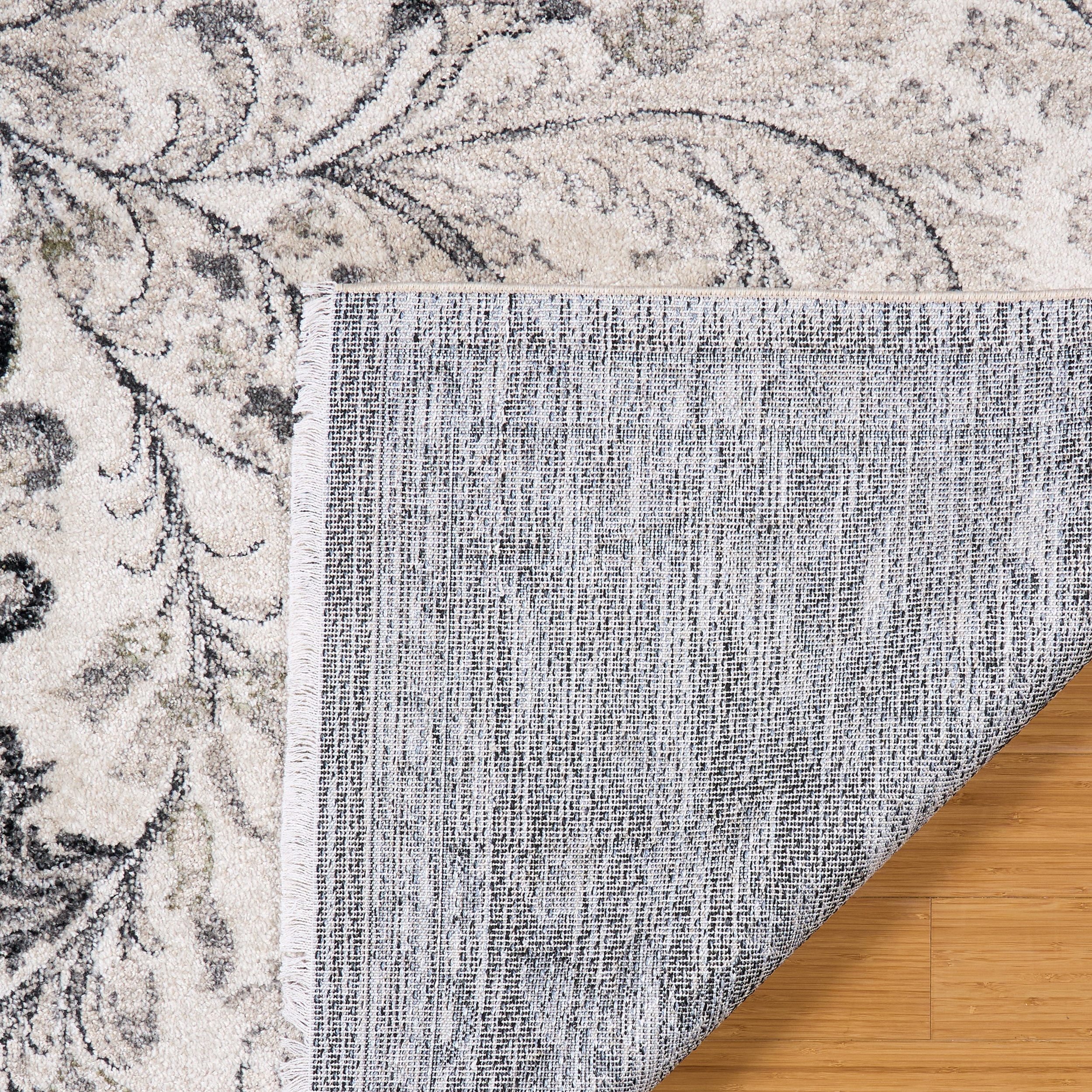 Paradis Noctis Transitional Floral Beige Area Rug, 8x10