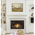 thumbnail image 5 of Kate and Laurel Sylvie Mountainscape Framed Canvas Wall Art by Annie Quigley, 23x33 Gold, Watercolor Mountain Art for Wall, 5 of 6