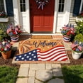 thumbnail image 2 of Dpityserensio Independence Day Doormat Patriotic 4th of July Imitation Coir Style Doormat And Entryway Floor Mat, 2 of 6
