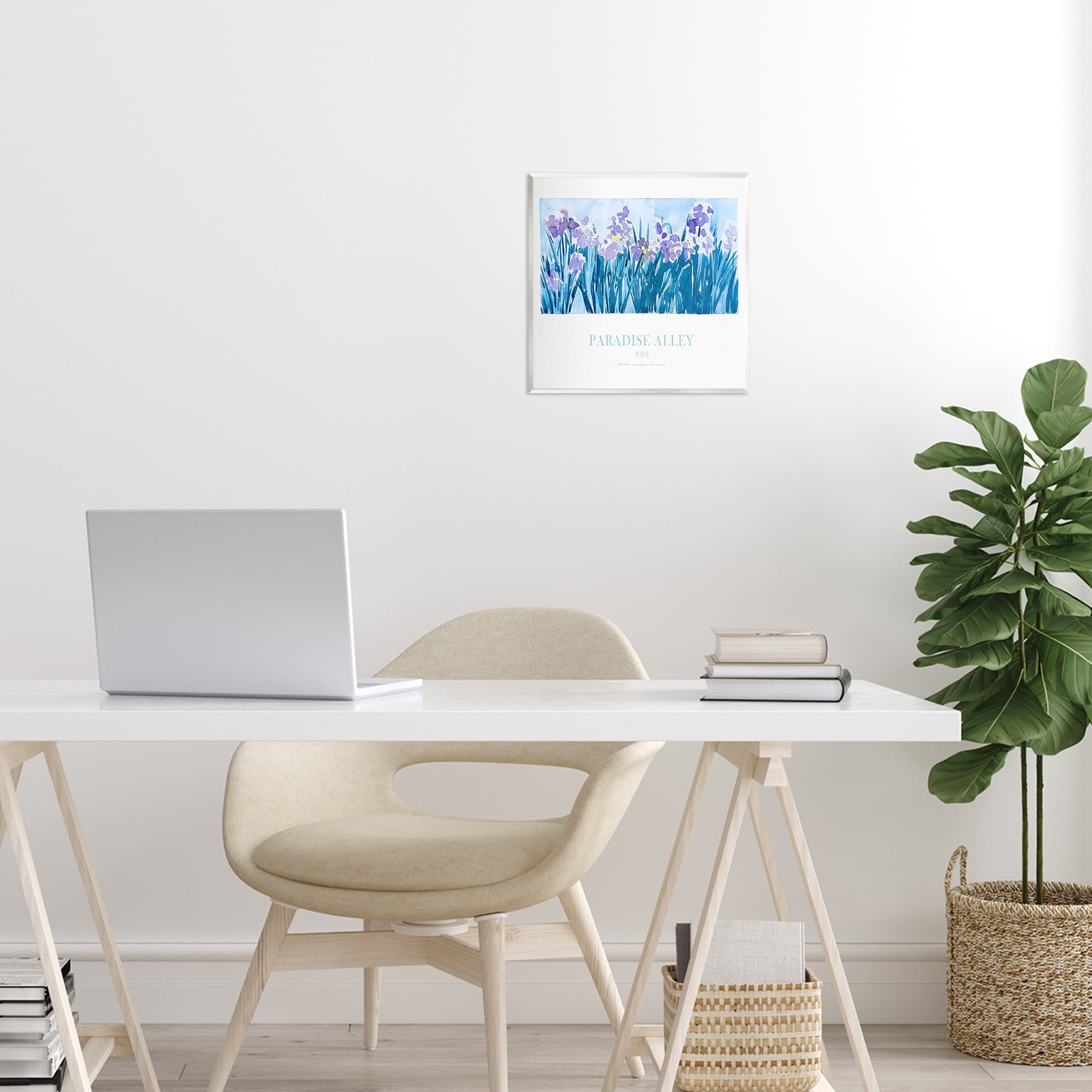 Stupell Industries Paradise Alley Purple Irises Wall Plaque Art, design by Jadei Graphics