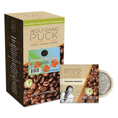 Wolfgang Puck Coffee Pods, Hawaiian Hazelnut, 18/Box