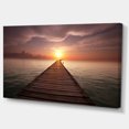 thumbnail image 2 of Seashore Boardwalk into the Sun - Seashore Canvas Art Print, 2 of 3