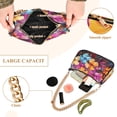 thumbnail image 4 of Womens Chain Shoulder Bag Colorful Lily Flowers Classic Tote Handbags Fashion Clutch Hobo Purse with Zipper for Travel Casual, 4 of 7
