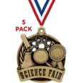 thumbnail image 2 of Bulk Science Fair Medals -2"  5 Per Pack-Great for Education, Scholastic, STEM, Science Project, Academic, Excellence, Recognition, Achievement, 2 of 2