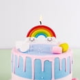thumbnail image 2 of Juego de 5 velas de cumpleaños, vela sonriente Sun Rainbow Clouds, complemento de decoración de pasteles, 2 of 5