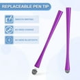 thumbnail image 4 of Slim Waist Stylus Pens for Touch Screens, 2 in 1 High Sensitivity Universal Pen Purple, 4 of 7