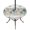 White Blue Grey, variant on Round Outdoor Tablecloth with Umbrella Hole and Zipper, Beach Coastal Tablecloth with Elastic Waterproof, Nautical Shell Starfish Coral Summer Patio Table Covers for 31" - 35" Picnic Pool Tables