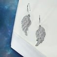 thumbnail image 5 of Bling Jewelry Womens Heavenly Angel Wing Dangle Chandelier Earrings with CZ Pave in Sterling Silver, 5 of 6