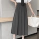 thumbnail image 5 of ICHUANYI Clearance Fashion Women Pleated A-Line Skirt Anti-Burnout Solid High Waist Short Skirt(Gray, XL) ICHUANYI WER2023081108589, 5 of 9