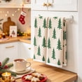 thumbnail image 4 of MYUNNIL 2Pcs Christmas Themed Hand Towels, 16 x 24" Soft Absorbent Xmas Tree Pattern Decorative Dish Towels, Reusable Seasonal Towels for Bathroom Kitchen & Holiday Gift, 4 of 6