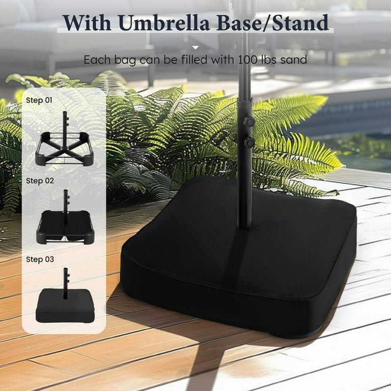 Summit Living 15 ft Large Patio Umbrella with Base (Included) Double-Sided  Rectangular Outdoor Deck Umbrella for Outside - Burgundy - Walmart.com