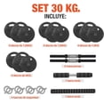 thumbnail image 2 of Set de Mancuernas Ajustables Altera 30 kg con Barra Recta y Discos Intercambiables, 2 of 8