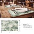 thumbnail image 3 of Placemats Set of 8, Sage Green Ombre Woven Placemat, Linen Place Mats for Kitchen/Dining Tables, Gradient Abstract Art Vintage Grey Washable Table Mats for Party, 3 of 8