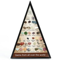 1 box Natural Gemstones Nuggets Collections for Earth Science Teaching Triangle box: 110x155x15mm Gemstone: 8~14x5~8mm 36pcs/box