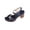 A Blue, variant on Walking Casual Orthotic Sandals Women's Fashionable And Versatile Buckle Strap Beach Peep-Toe High-Heeled Sandals Plus Size Spring/Summer Trendy And Comfortable Shoes Blue 39