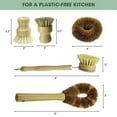 thumbnail image 2 of Cerem Bamboo Dish Brush Set, 5-Piece, Natural Coconut Bristles for Cleaning Pots, Pans, and Bottles, 2 of 7