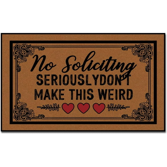 Doormat 16x24 Inch No Soliciting Seriouslydon'T Make This Weird Non-Slip Rugs For Entryway Indoor Doormat Door Mat Easter Door Mat Outdoor Dirt Out Mud Room Rug Gift For Women Men