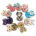 thumbnail image 3 of tredstone 50pcs/Pack DIY Cartoon Cat Printing Color Wooden Buttons Wooden Buttons Handmade Decorative Cat, 3 of 8