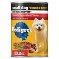 thumbnail image 2 of (3 pack) Pedigree Small Dog Tender Bites In Gravy Wet Dog Food, Steak & Vegetable Flavor, (12) 13.2 oz Cans, 2 of 13