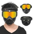 thumbnail image 2 of Qiilu Motorcycle Goggles with Detachable Mask Outdoor Riding Cycling Protection Glasses,Motorcycle Goggles, Windproof Glasses Mask, 2 of 7