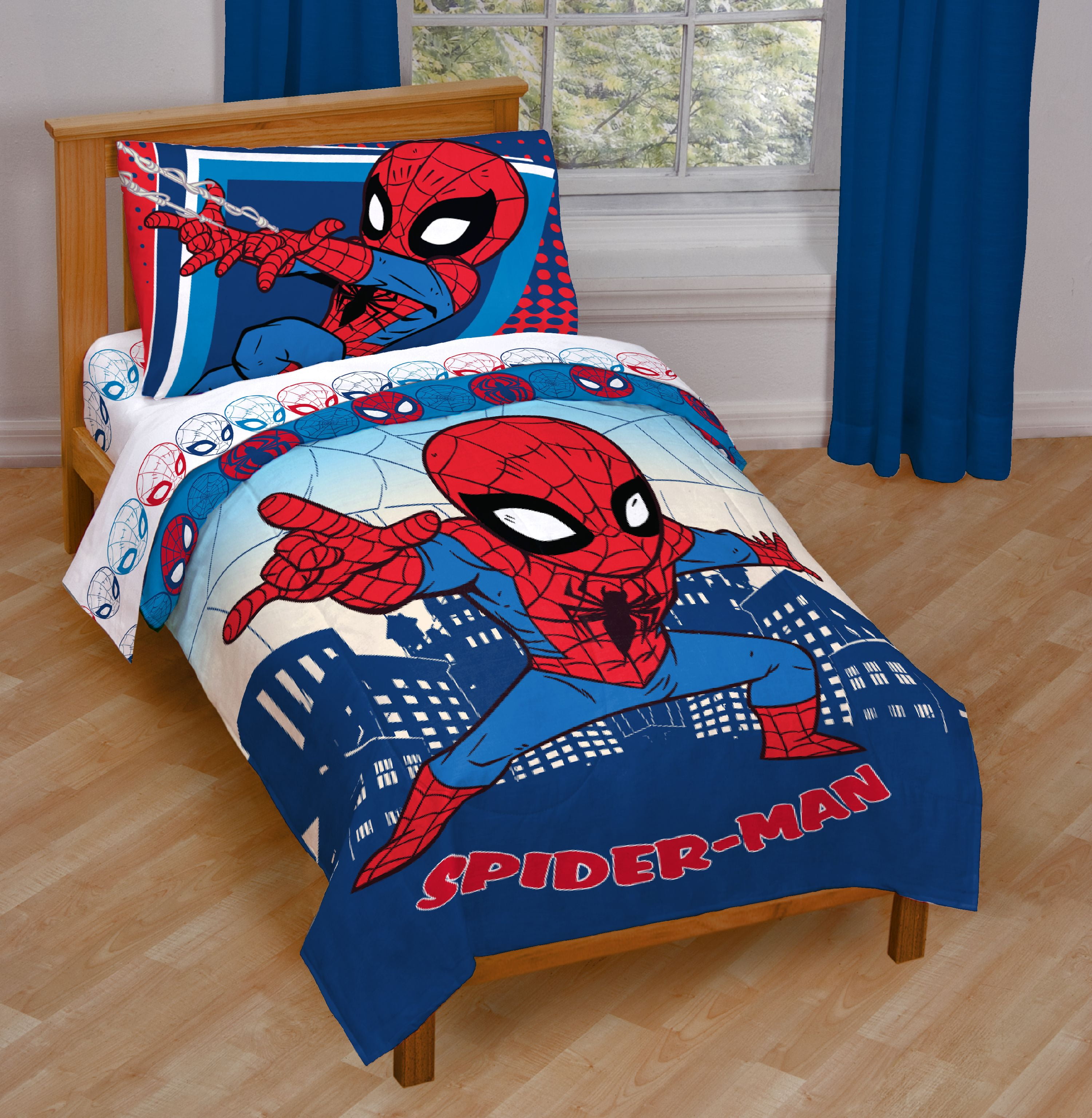 Spiderman Captain America Kids Bedding Duvet Set Twin Queen King 100% Cotton 3D