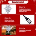 thumbnail image 4 of Winter Saving Christmas Tree Topper   Snowflake Christmas Tree Topper Lighted with 3D Magic Rotating LED Hollow Glitter Projector  Tree Toppers for home Christmas Decoration (Silver), 4 of 7