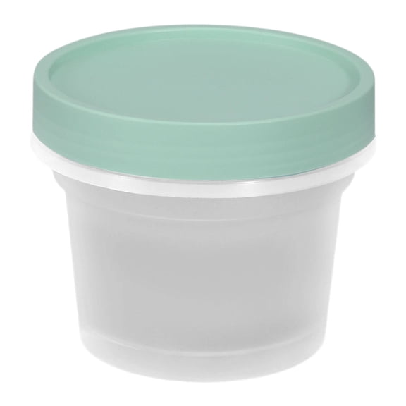 1 Pack Freezer Containers with Screw On Lids, 6.8oz Stackable Reusable Food Storage Container, Airtight Plastic Storage Containers with Twist Top Lids for Food Sauce Jello Soup(D)