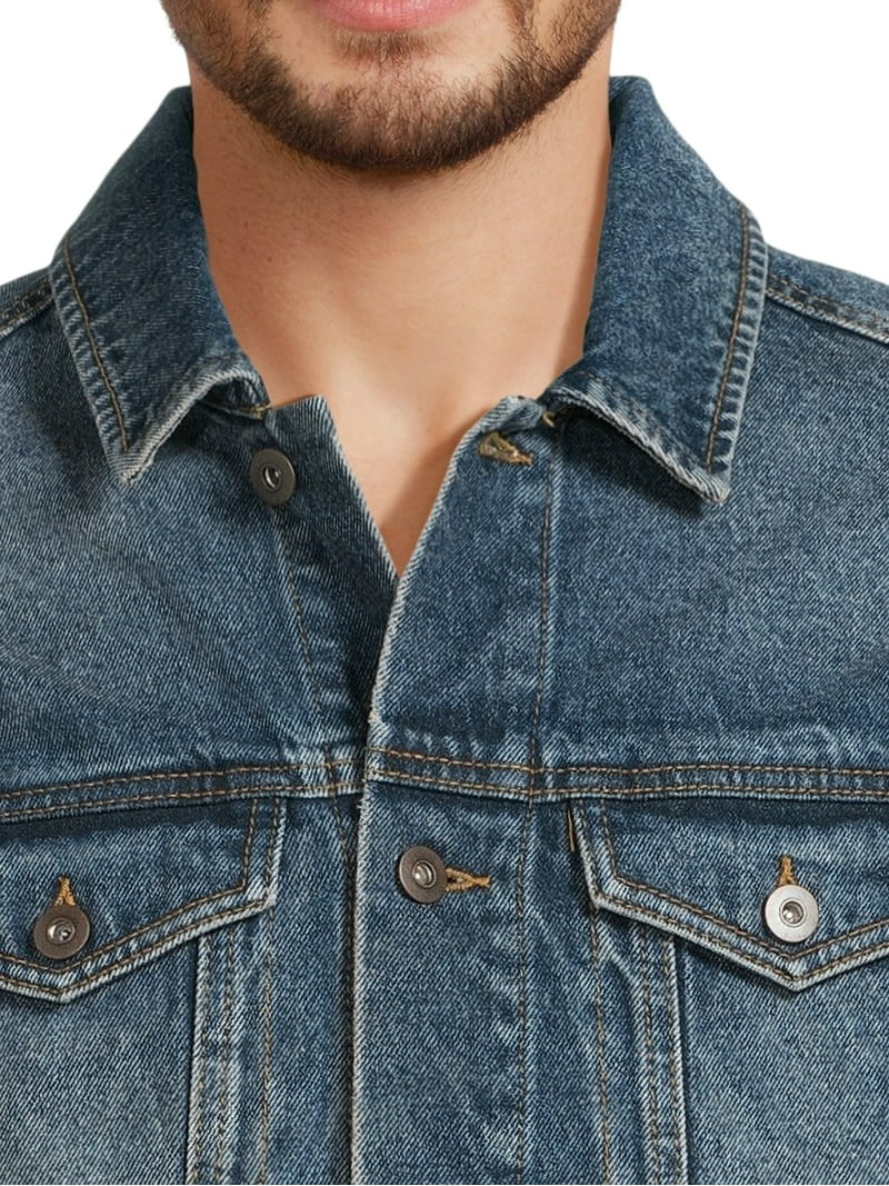 Lazer Men's Cotton Denim Trucker Jacket, Sizes S-2XL