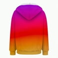 thumbnail image 5 of Towmus Zip Up Hoodie Women Trendy Gradient Printed Long Sleeve Full Zipper Plus Size Coat Fall Jacket Hooded Sweatshirt With Pockets, 5 of 6