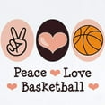 thumbnail image 2 of CafePress - Peace Love Basketball Infant Bodysuit - Baby Light Bodysuit, Size Newborn - 24 Months, 2 of 4