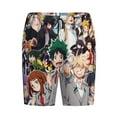 thumbnail image 4 of Mha Boku no Hero Academia Men's Short Pajama Pants Lightweight Daily Lounge Shorts Bottoms Sleepwear Cozy Soft Home Pajama Pants Shorts, 4 of 9