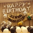 thumbnail image 4 of Happy Birthday Balloons Banner, Lefiocky 16" Mylar Foil Letters Birthday Party Decorations, Silver, 4 of 6