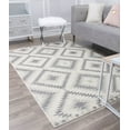thumbnail image 2 of Soleil BR30E Kilim Silver Tribal Moroccan ivory Area Rug, 2'x8', 2 of 9