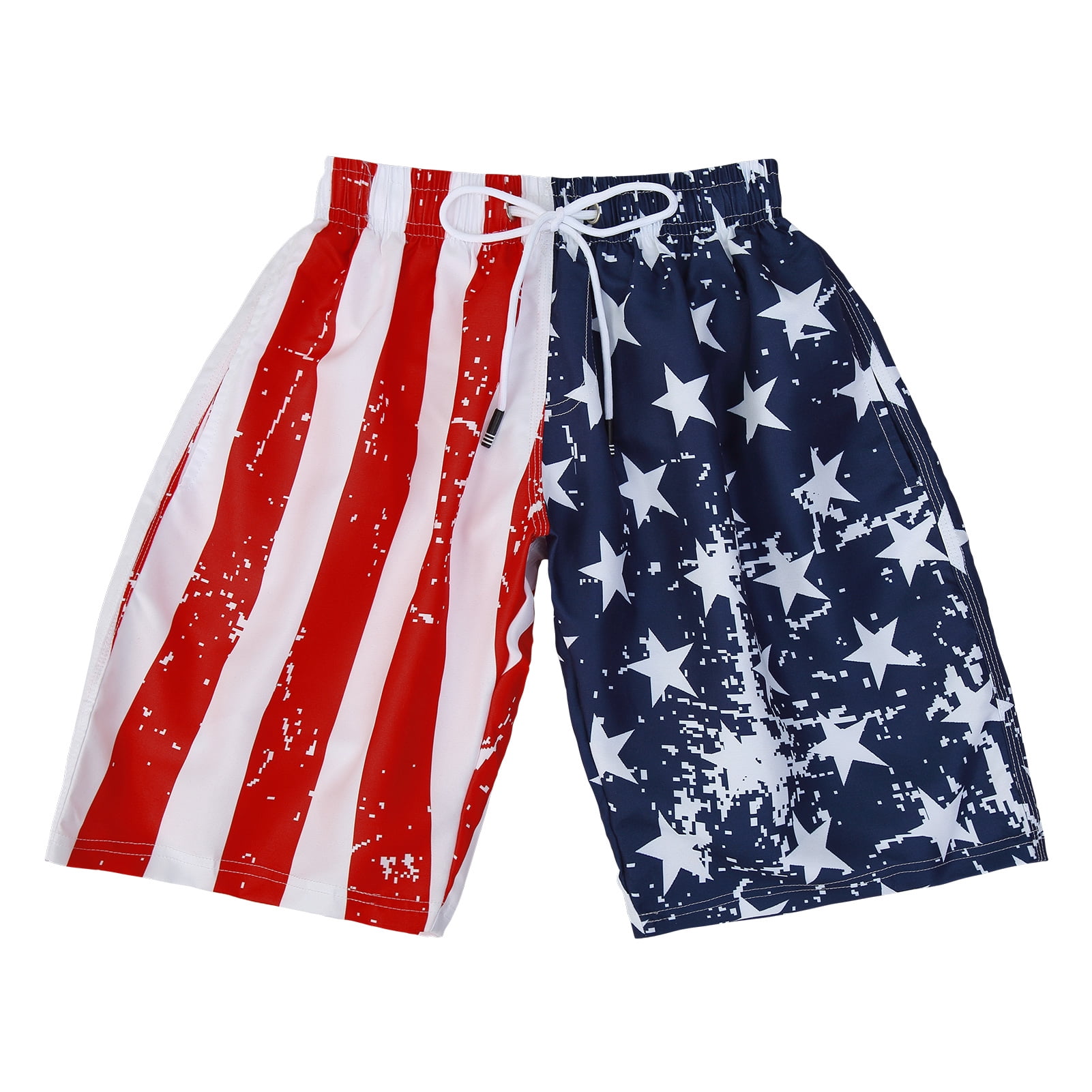 Simzone American Boys' Flag Swim Trunk Age for 56, Little Kids Swim