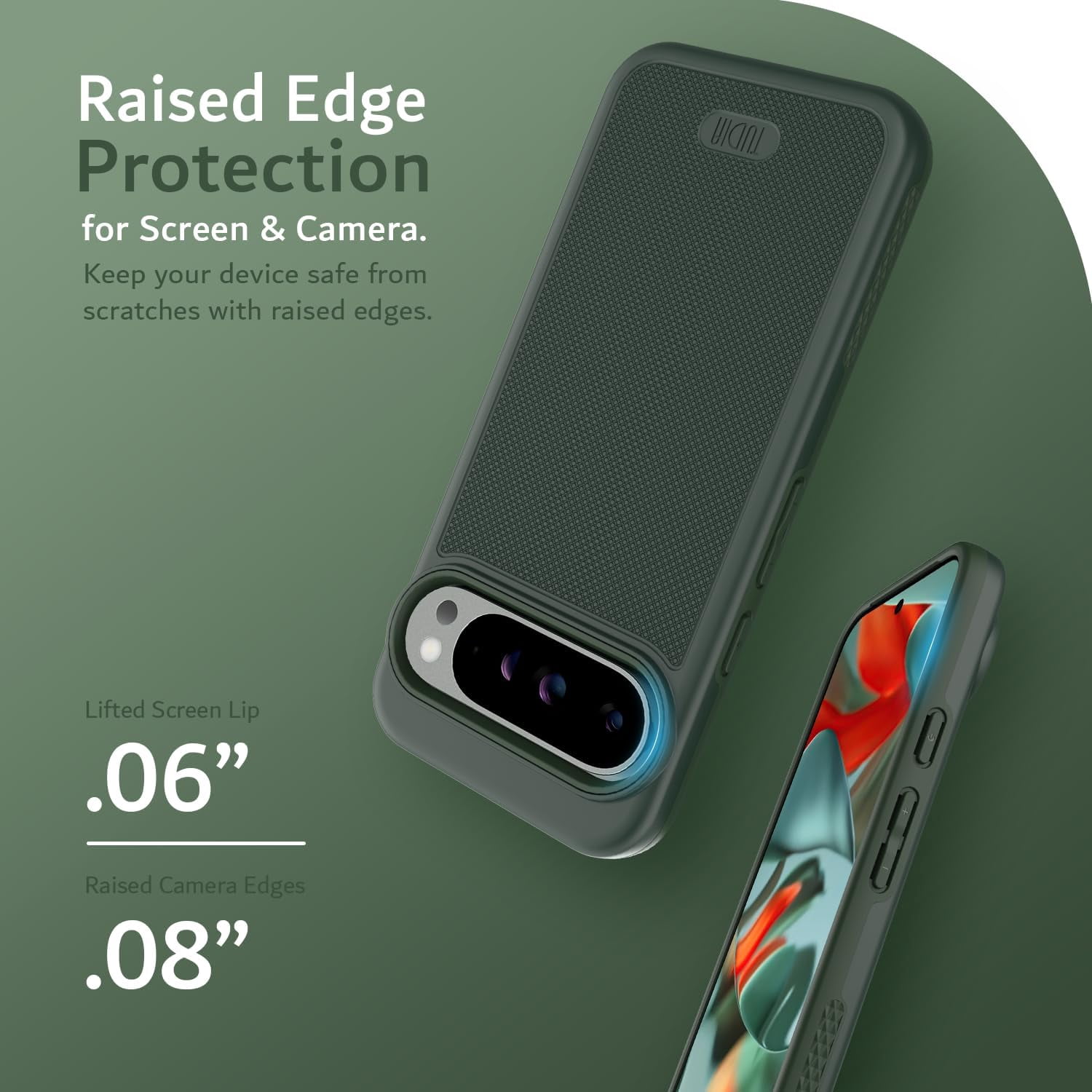 TUDIA MergeGrip Google Pixel 9 Pro XL Case MagSafe Compatible Heavy Duty - Pine Green