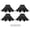 Black, variant on Pack of 4 Rainwater Redirector Assemblies to Stop Soil Abrasion and Protect Headquarters