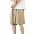 thumbnail image 3 of HVOBTTY Summer Men's Shorts Stylish Solid Straight Leg Comfortable Casual Sport Length Daily Wear, 3 of 5