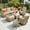 Beige, variant on Ovios 8 Pieces Outdoor Patio Sectional Furniture All-Weather Rattan Wicker Conversation with Swivel Glider Rocking Chair Patio Sofa Outdoor Chairs for Backyard Balcony