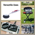 thumbnail image 2 of BBQ Grill Brush Bristle Free Stainless Steel Scrubber Cleaner Dishwashing Brush with Long Handle for Pots, Pans, Stove, Cast Iron, Gas/Charcoal/and Electric Grills, Red with Refill -Superio, 2 of 5