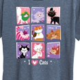 thumbnail image 3 of Disney Classics - Cats & Dogs - Grid Of Assorted Cats - Women's Short Sleeve Graphic T-Shirt, 3 of 5
