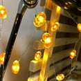 thumbnail image 3 of LINLIN Pumpkin Light String,10ft 30LED Pumpkin Fairy Light,Battery Powered with Dimmable Remote Timer for Bedroom Indoor Dorm Room Outdoor Wedding Nursery Party Patio Fence Decoration, 3 of 9